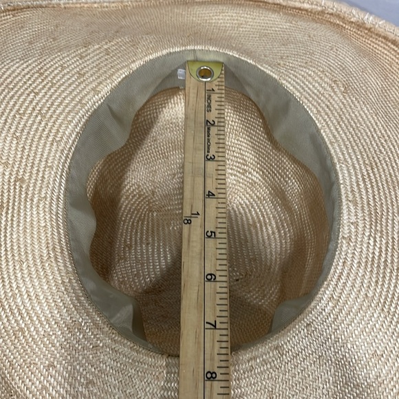 ANN VUILLE‎  Womens Straw Cream Formal Hat Floral Derby Horse Race Church Summer main image 6